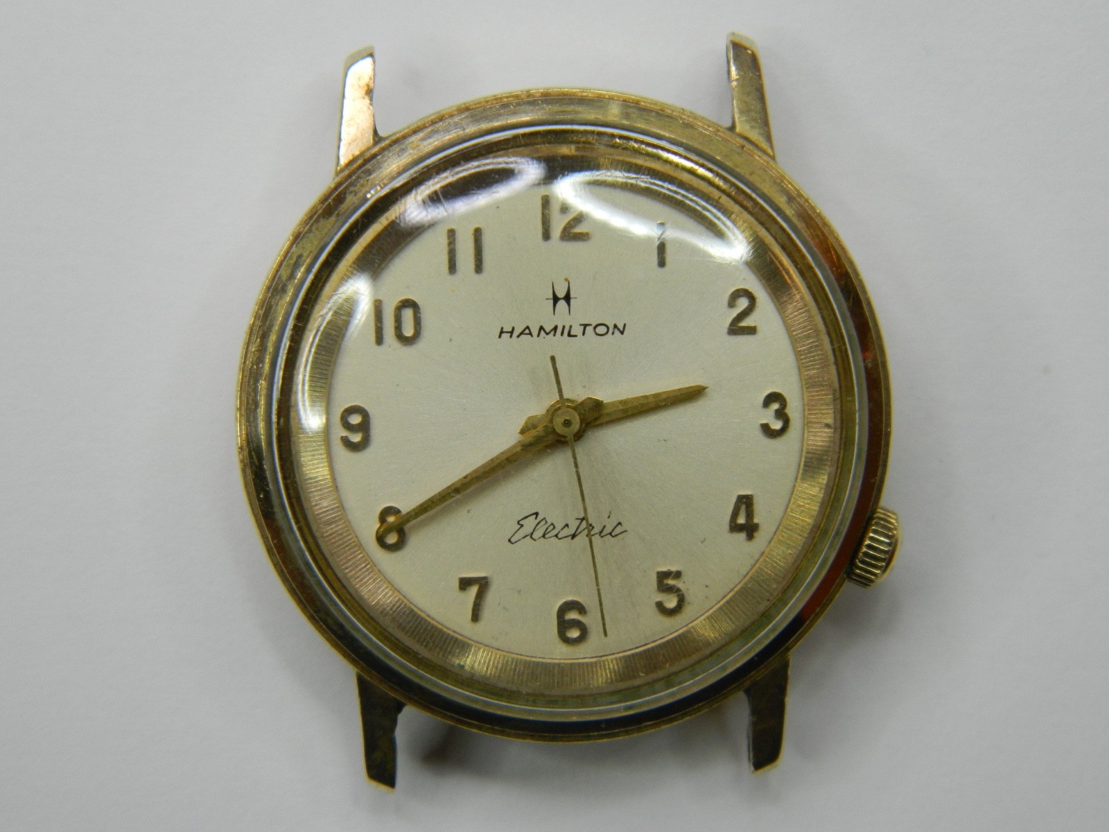 NICE VINTAGE 1965 HAMILTON NAUTILUS 505 ELECTRIC 10K RGP MENS WATCH - REPAIR