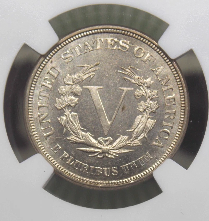 1883 Liberty Head "V" Nickel *NO CENTS* 5c PCGS MS63 #019 Uncirculated BU ECC&C - Image 2 of 4