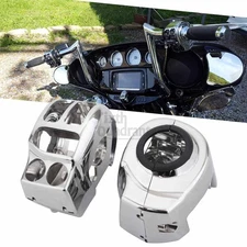 Chrome Handlebar Control Switch Housing Fit For Harley Touring Road Street Glide