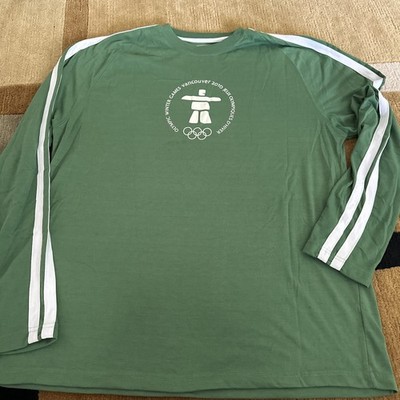 Vancouver 2010 Olympic Winter Games T-Shirt Green/White Mens XL Maple Leaf