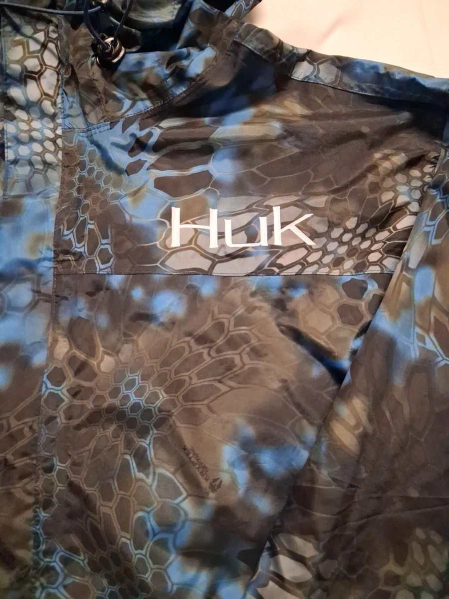 Chaqueta cortavientos Huk Fishing Kryptek Neptune empacable para hombre XL