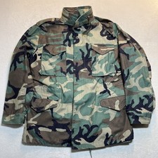 Cold Weather Field Coat US Army M-65 Jacket Men  s Medium/Long Woodland Camo