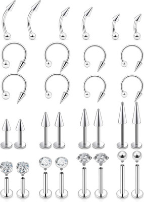16G Spike Lip Labret Medusa Monroe Snake Bites Piercing Jewelry 316L Surgical St
