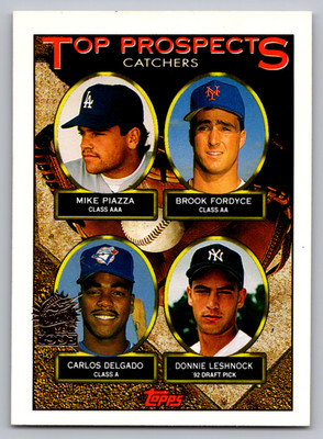 1993 TOPPS INAUGURAL MARLINS #701 MIKE PIAZZA DODGERS & CARLOS DELGADO BLUE JAYS