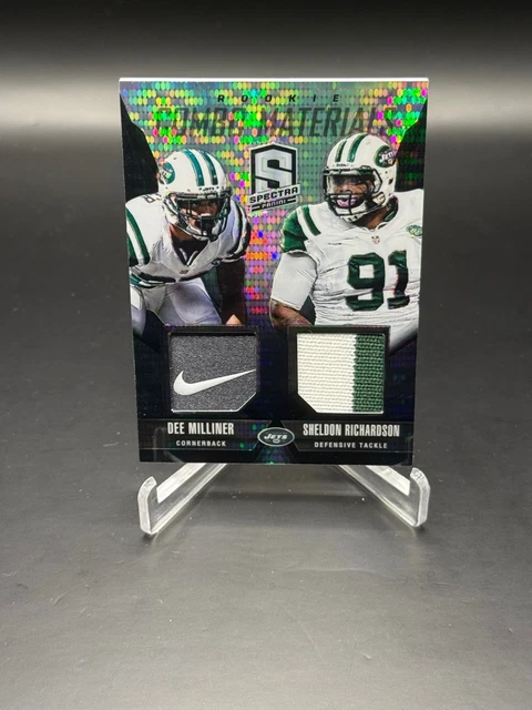 2013 Spectra Dee Milliner Sheldon Richardson 1/1 DUAL ROOKIE PATCH NIKE Jets