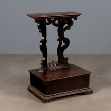 Inginocchiatoio Barocco Antico Ciliegio Castagno Italia XVII Secolo Originale