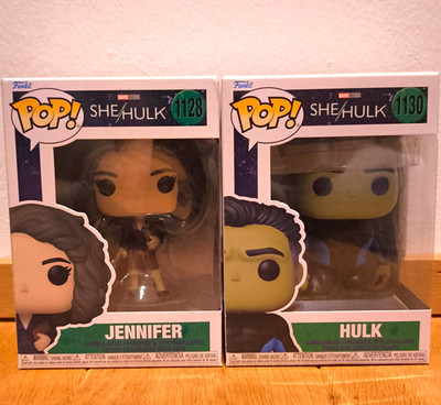 Funko Pop! Marvel She-Hulk Set Jennifer 1128 Hulk 1130 Vinylfiguren 2er