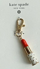 NWT KATE SPADE LIPSTICK BAG CHARM KEY FOB BRAND NEW ON CARD NEVER USED