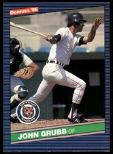 John Grubb 1986 Donruss #615 Detroit Tigers MLB READ FREE SHIPPING AutographDen