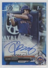 2017 Bowman Draft Chrome Pick Blue Refractor /150 Quinn Brodey #CDA-QB Auto 8k4