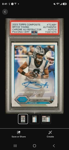 2023 Composite - Topps Chrome Autographs Bryce Young #TCA-BY Refractor /299