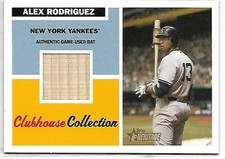 2005 Topps Heritage Clubhouse Collection Bat Relic #CCR-AR Alex Rodriguez Yanks