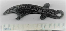 c1950s COCA-COLA SWORD Opener Bottle Metal Vintage Antique Coke