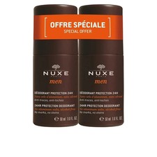 2 x 50ml NUXE Men 24h Protection Deodorant Roll-On Anti-stain