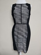 ANN TAYLOR LOFT Women's Dress Sleeveless Round Neck Stretch Striped Print.Size 6