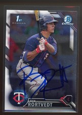 2016 Bowman Chrome BEN RORTVEDT Signed Card autograph auto TWINS RAYS