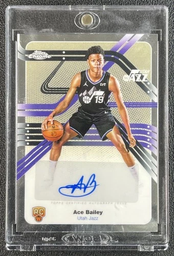 ACE BAILEY 2025-26 TOPPS CHROME #NS-AB ROOKIE NEXT STOP SIGNATURE RC AUTO JAZZ
