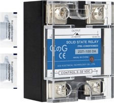 CG Solid State Relay SSR 100DA DC to AC Input 3 32VDC Outp Size: DC to AC 100A