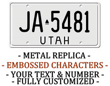 Utah 1974 METAL EMBOSSED License Plate Personalized Custom Car Auto REPLICA