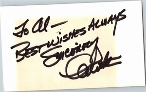 -Les Richter- (d.2010) Signed/Autograph/Auto Index Card Los Angeles Rams HOF NFL