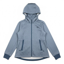 North Face Jacket Womens Medium Blue Hooded Full Zip Stretch Outdoor Athletic