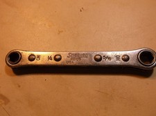 Snap On Double Box Ratchet Ratcheting Wrench 1/4" 5/16" R810C 6Pt #R810C