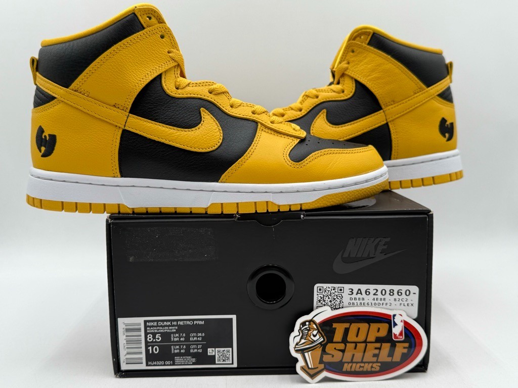 Wu-Tang Nike Dunk Retro Premium 2024 High Yellow Size 8.5