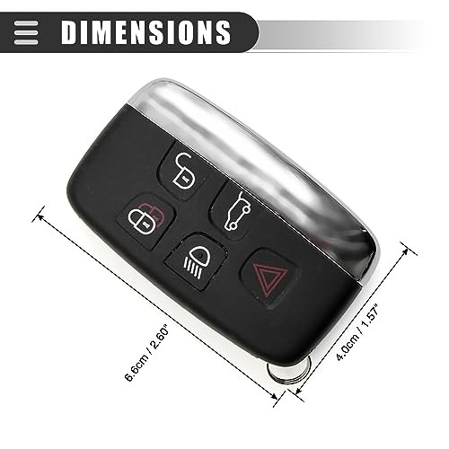 Car Key Fob Remote Control Case, Keyless Entry Cover, for Land Rover Range - Picture 4 of 7