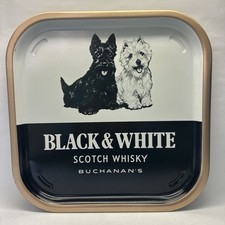 Black & White Buchanan's Scotch Whiskey 13" Square Advertising Tray Vintage 50's
