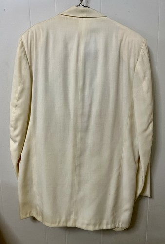 Vintage After Six By Rudofker Ivory Tuxedo 3 Piece Jacket Trousers Cumber-bun - Picture 3 of 13