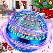 Flying Orb Ball Toy Hand Controlled RGB Light Magic Hover Boomerang Spinner Blue