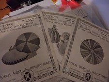 3x Vintage Scotch Wool & Hosiery Original Cushions/ Tea Pot Knitting Patterns