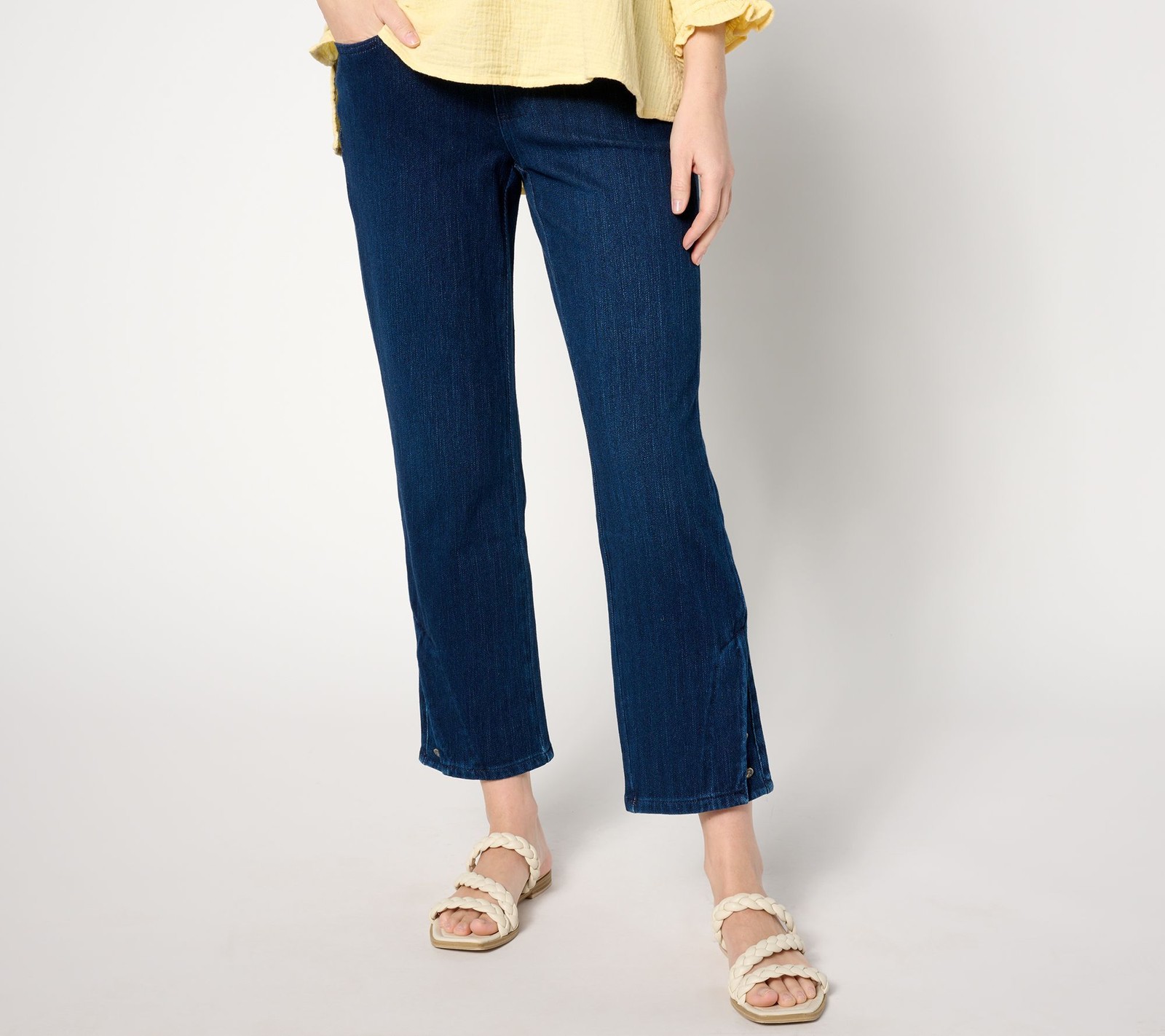 Belle by Kim Gravel Women's Pants Sz 26 Tall Flexibelle Anchor Blue A636302