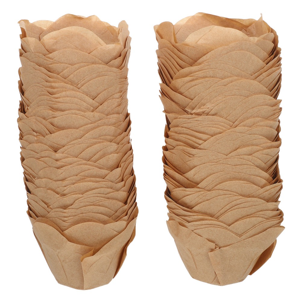 200 Pcs Cup Cake Liners Tulip Muffin Cupcake Wrappers Paper Cups-image