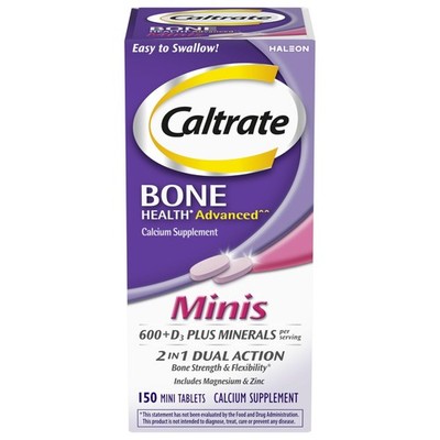 Caltrate Minis 600 Plus D3 Minerals Calcium and 150 Count (Pack of 1)