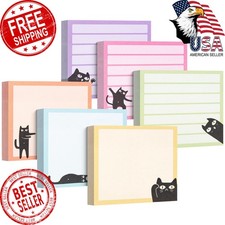 Mr. Pen Black Cat Sticky Notes 3x3 Multicolor 6 Pads