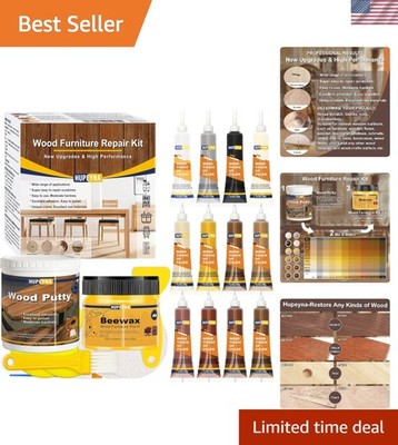 Effortless Repairs with 21-Piece Wood Furniture Touch-Up Kit - 12 Color Options!
