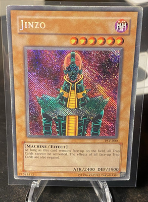 Yugioh Jinzo Pharaoh's Servant Reverse Foil Error Secret Rare Holo PSV-000