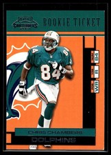 Chris Chambers 2001 Playoff Contenders Rookie Ticket Sample Card #114. rookie card picture