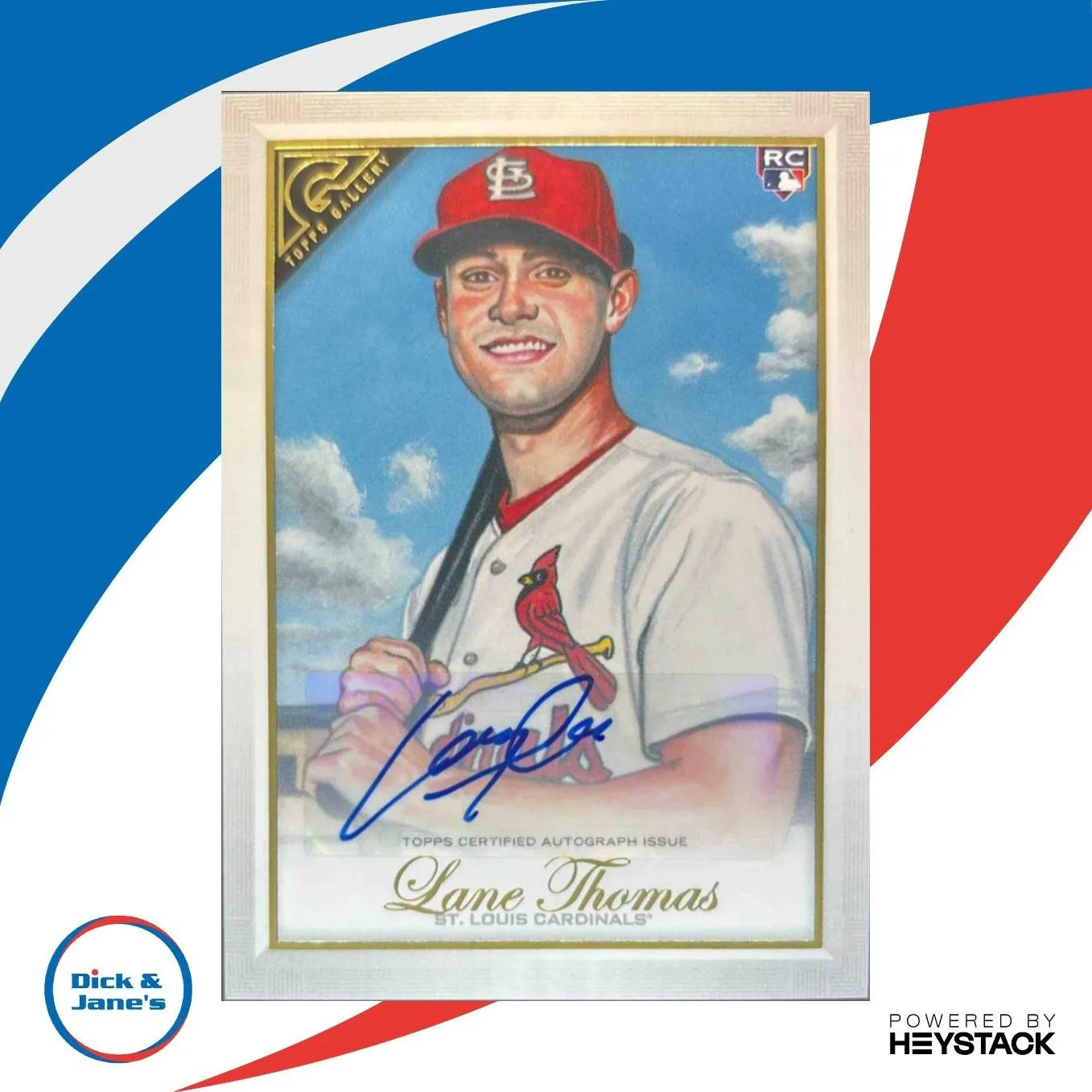 2019 Topps Gallery Lane Thomas Auto #70 RC St. Louis Cardinals