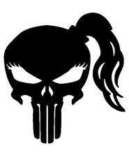 Female Punisher Vinyl Die Cut Car Decal Sticker