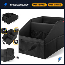 Car Organizer for Front  Back Seat - Multi-Pocket Caddy with Dividers  Handles