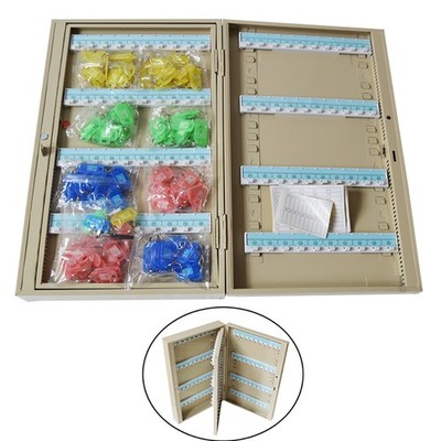 Wall Mount Lock Box Key Storage Cabinet with 160 Hooks and Key Cards