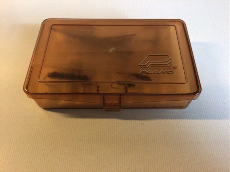 Vintage Plano 3448 Fly Fishing Pocket Box w/ Assorted Flies