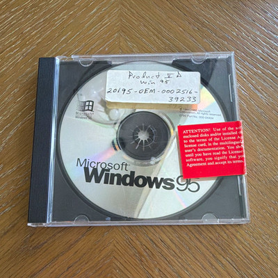 Microsoft Windows 95 OEM Standard License CD-ROM English, 1 Device