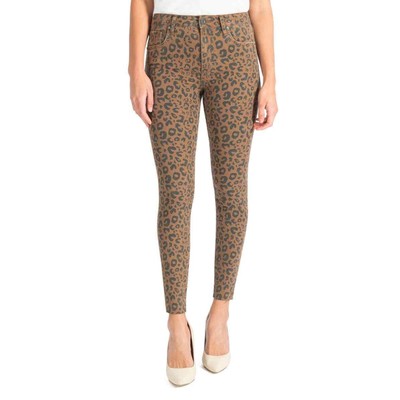 KUT FROM THE KLOTH NEW $89 Donna Leopard Print High Waist Ankle Skinny Jean 4P