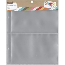 Simple Stories 10 Clear Pocket Pages for 6x8 Binder Scrapbooking Decor