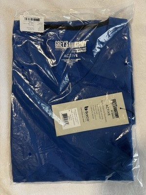 NEW Greys Anatomy Shirt Womens Small Blue Active Scrub Medical Nursing