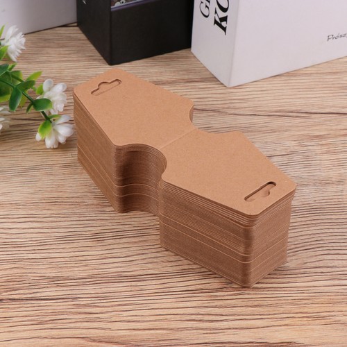100 Pcs Necklace Wrapping Card Bracelet Display Cards Paper Tags Blank - Picture 2 of 11