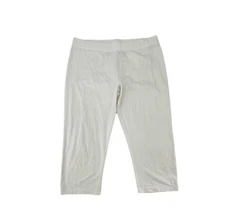 Coolibar Medium Women White Pull On Capri UV Protection UPF 50+ 18” Inseam ED10